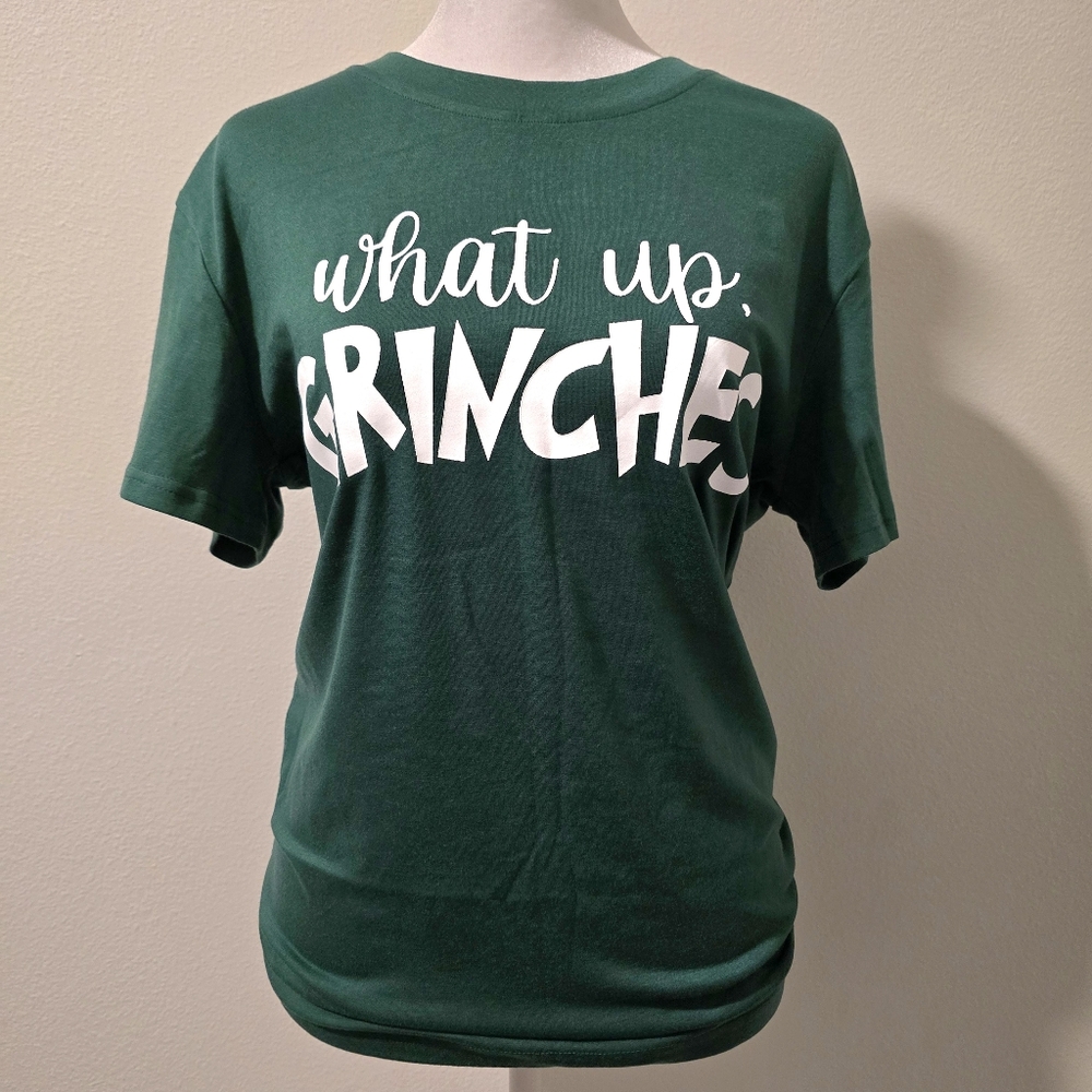 Christmas Grinch T Shirt‎ What up Grinches Green Funny Holiday NWOT Size Medium